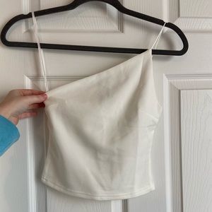 White crop top.
